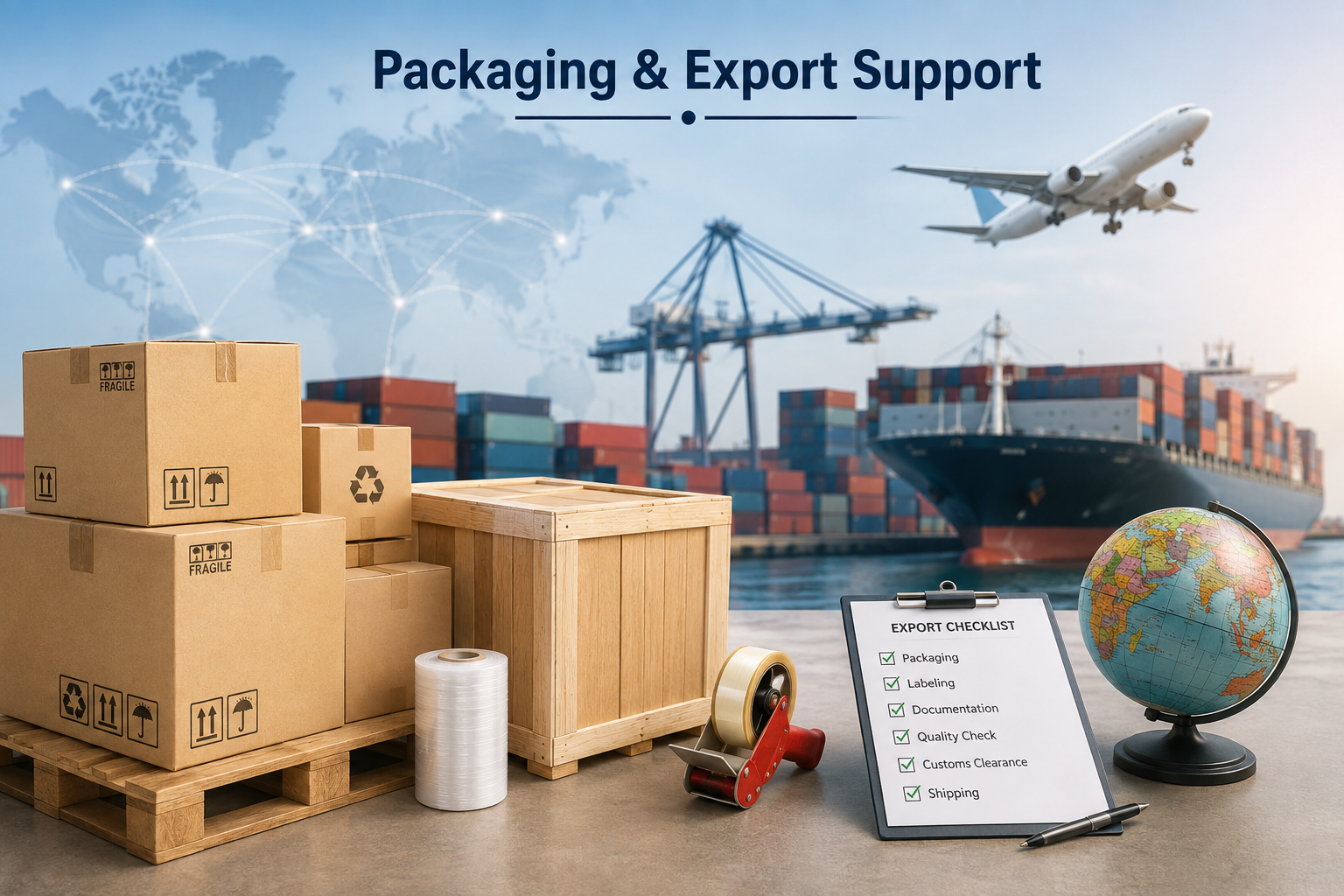 Soyabean De-Oiled Cake (DOC) Packaging & Export Support